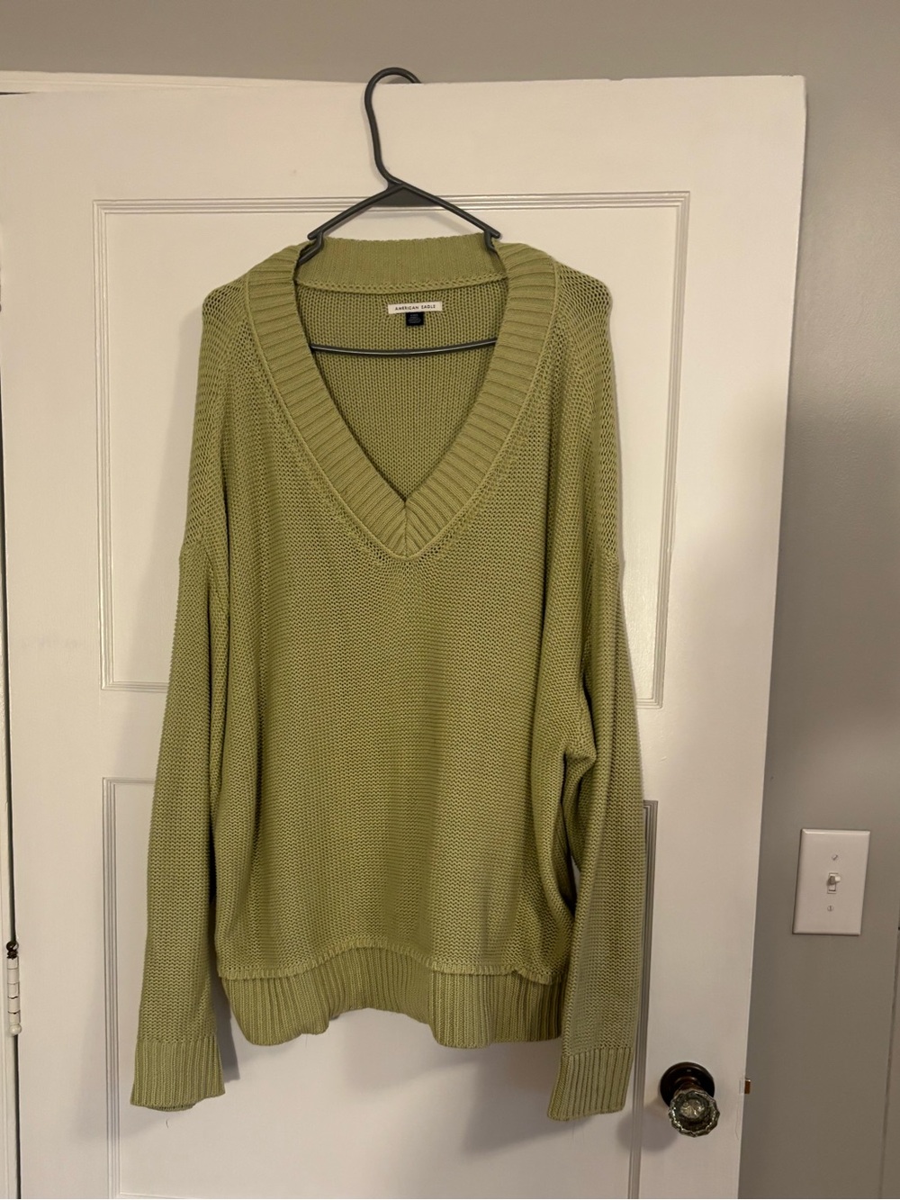 American Eagle oversized V-neck sweater
